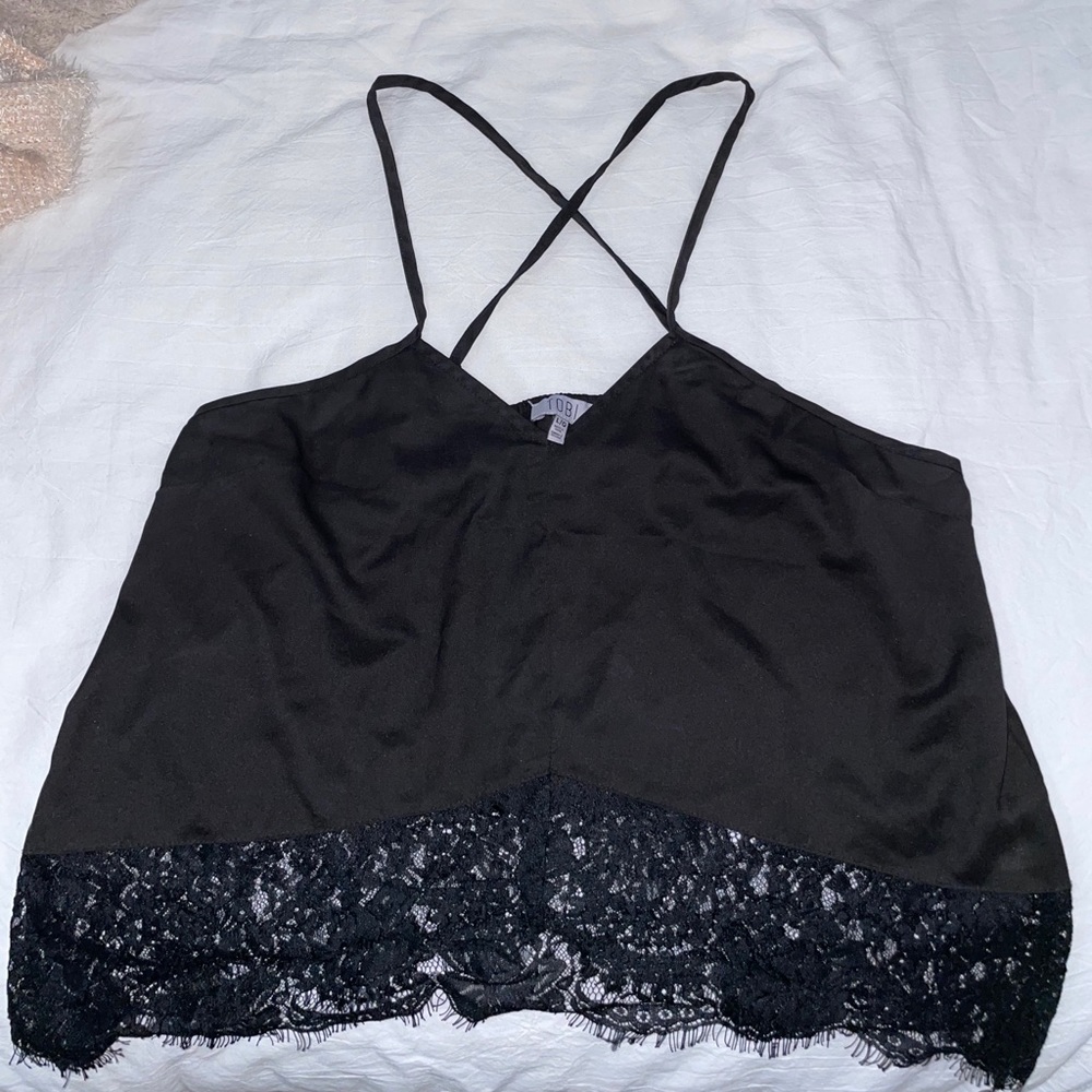 Black Lace Tank Top